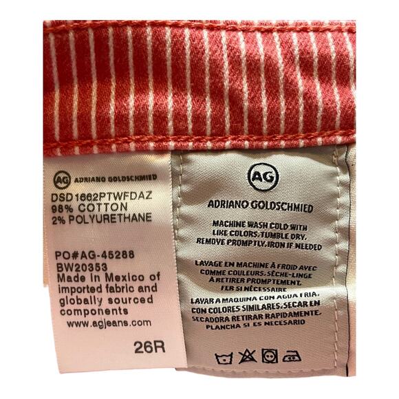 AG Adriano Goldschmied jeans Jodi Pinstripe high waist slim crop flare size 26 - Picture 6 of 9